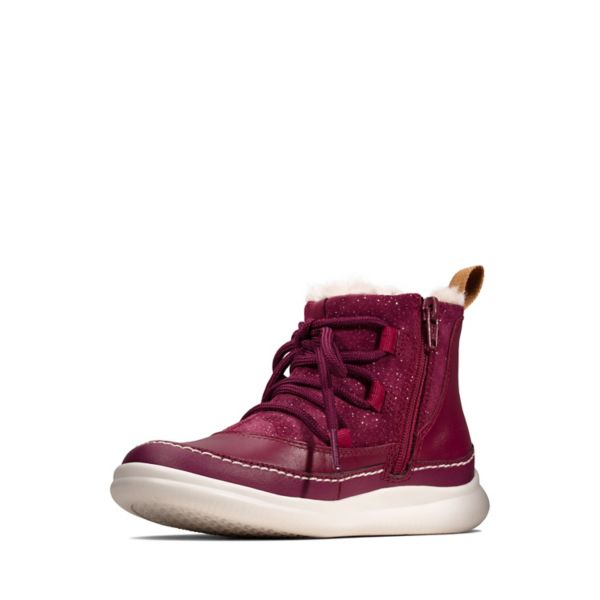 Clarks Girls Cloud Throne Kid Casual Shoes Brown | CA-3418926